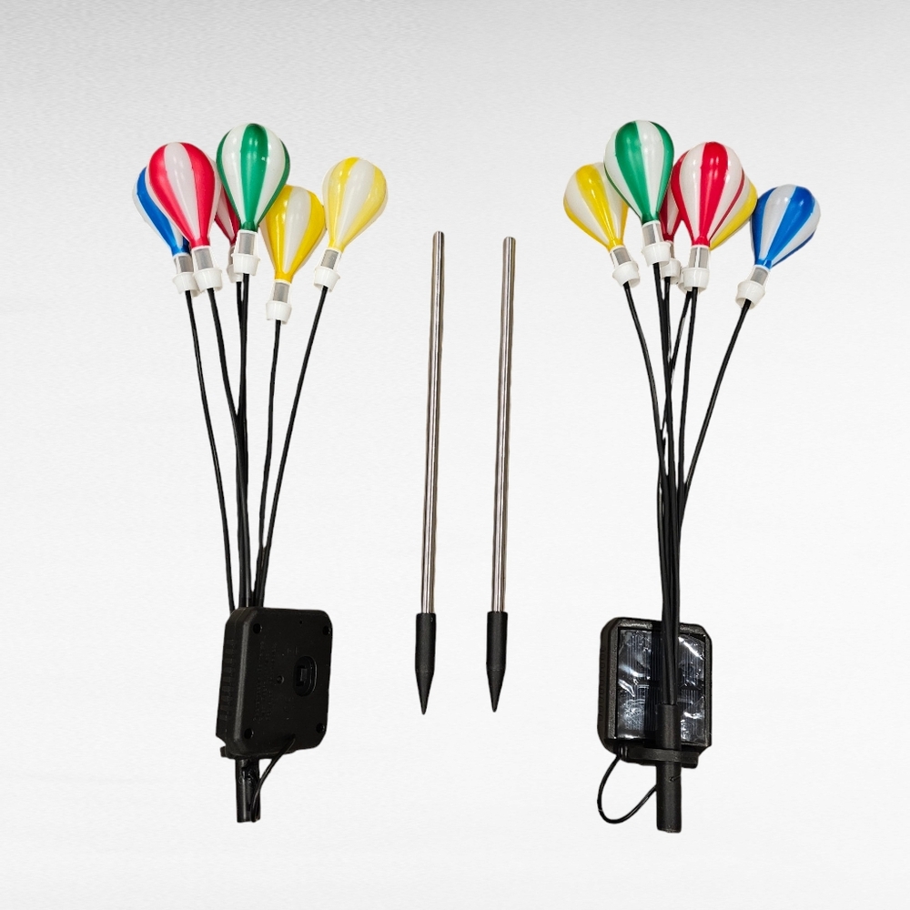 Hot Air Balloon Swinging Light Solar Garden Lights Decoration 2 Sets